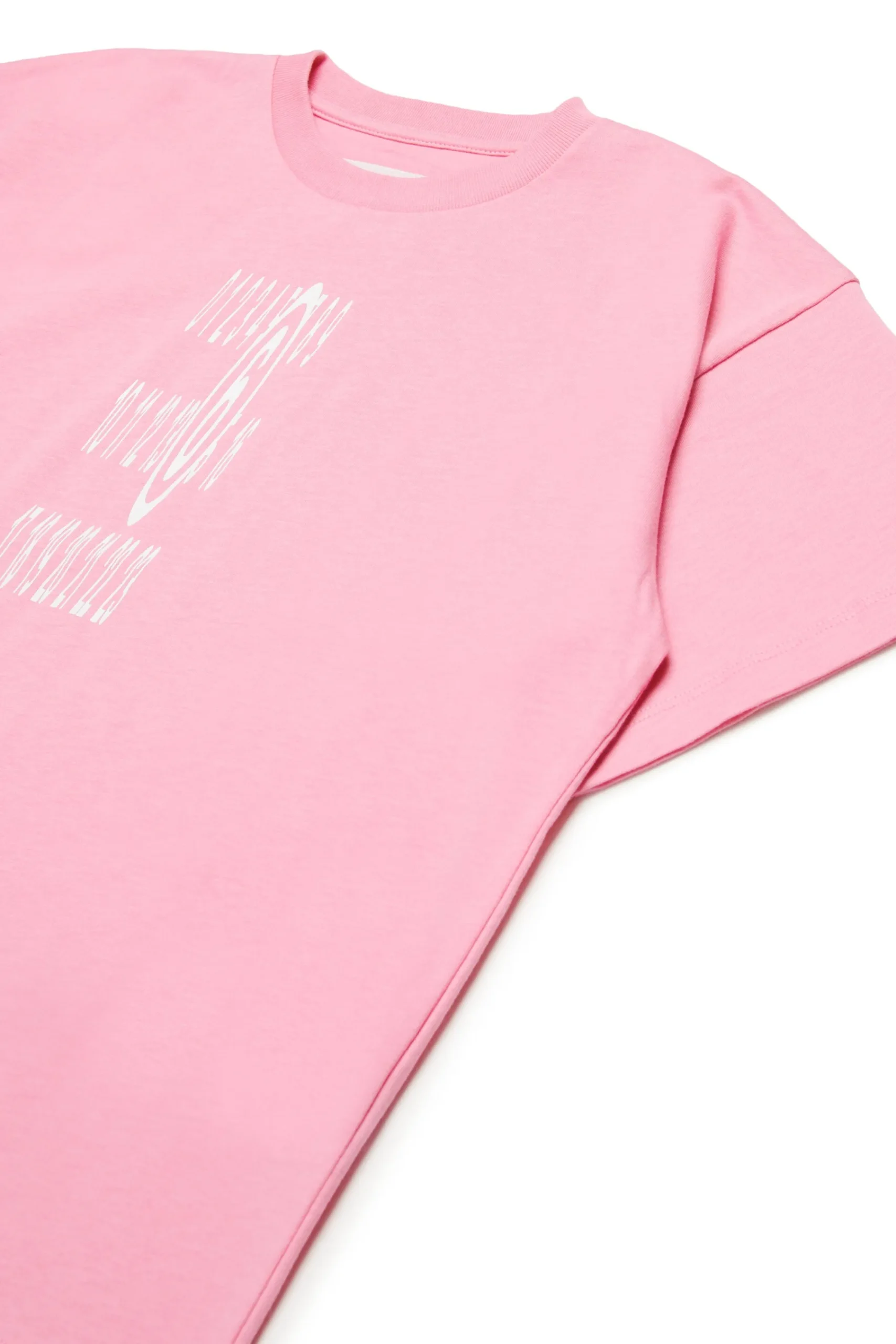 T-Shirts | Logomania>MM6 MAISON MARGIELA Stretched logo jersey T-shirt light pink