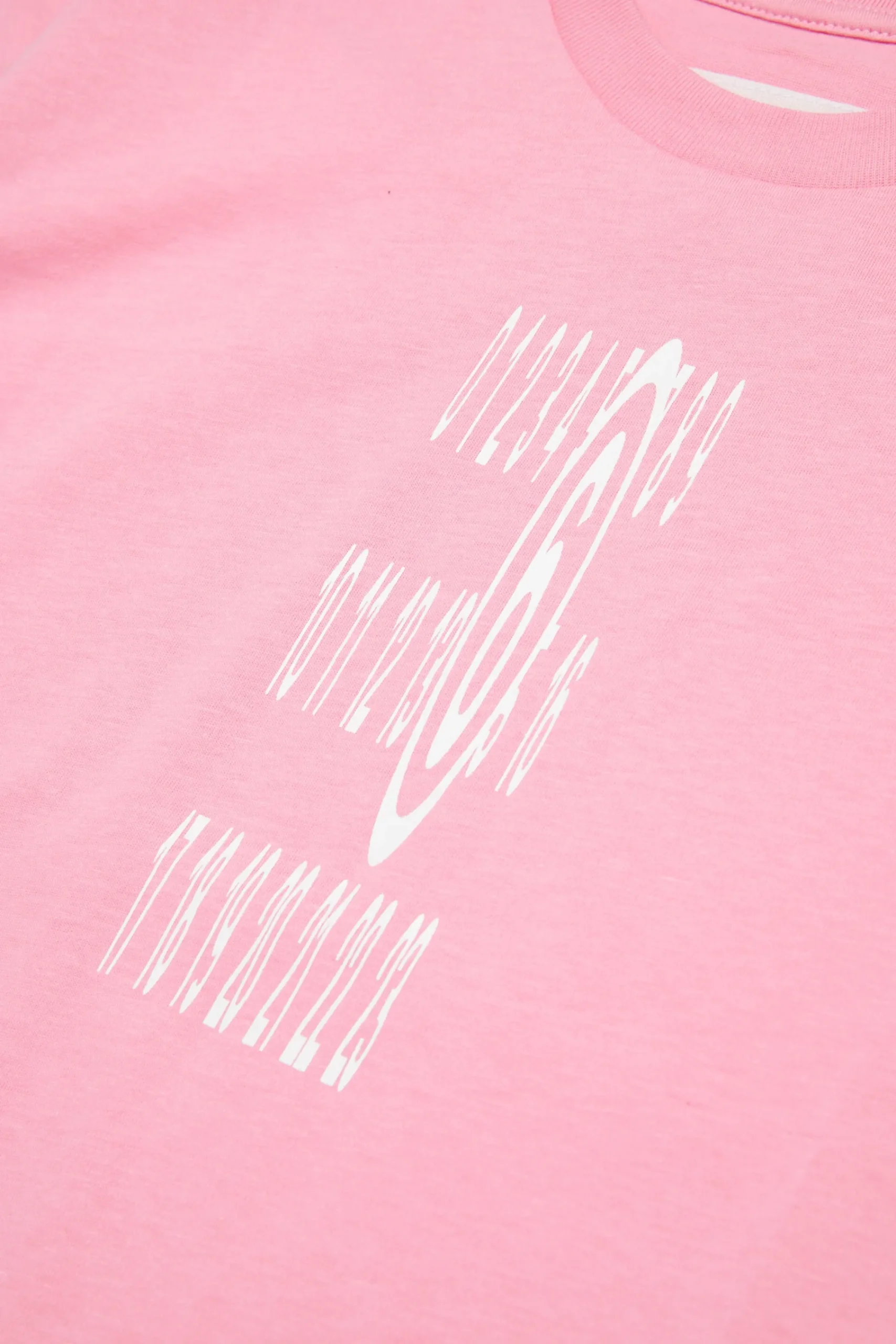 T-Shirts | Logomania>MM6 MAISON MARGIELA Stretched logo jersey T-shirt light pink