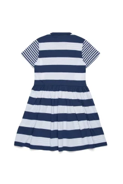 Dresses>MAX&Co. Striped dress with patches bluette