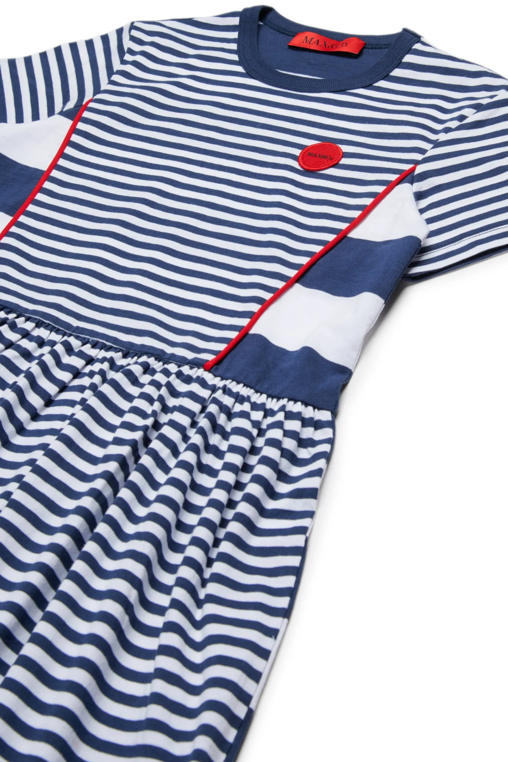 Dresses>MAX&Co. Striped dress with patches bluette