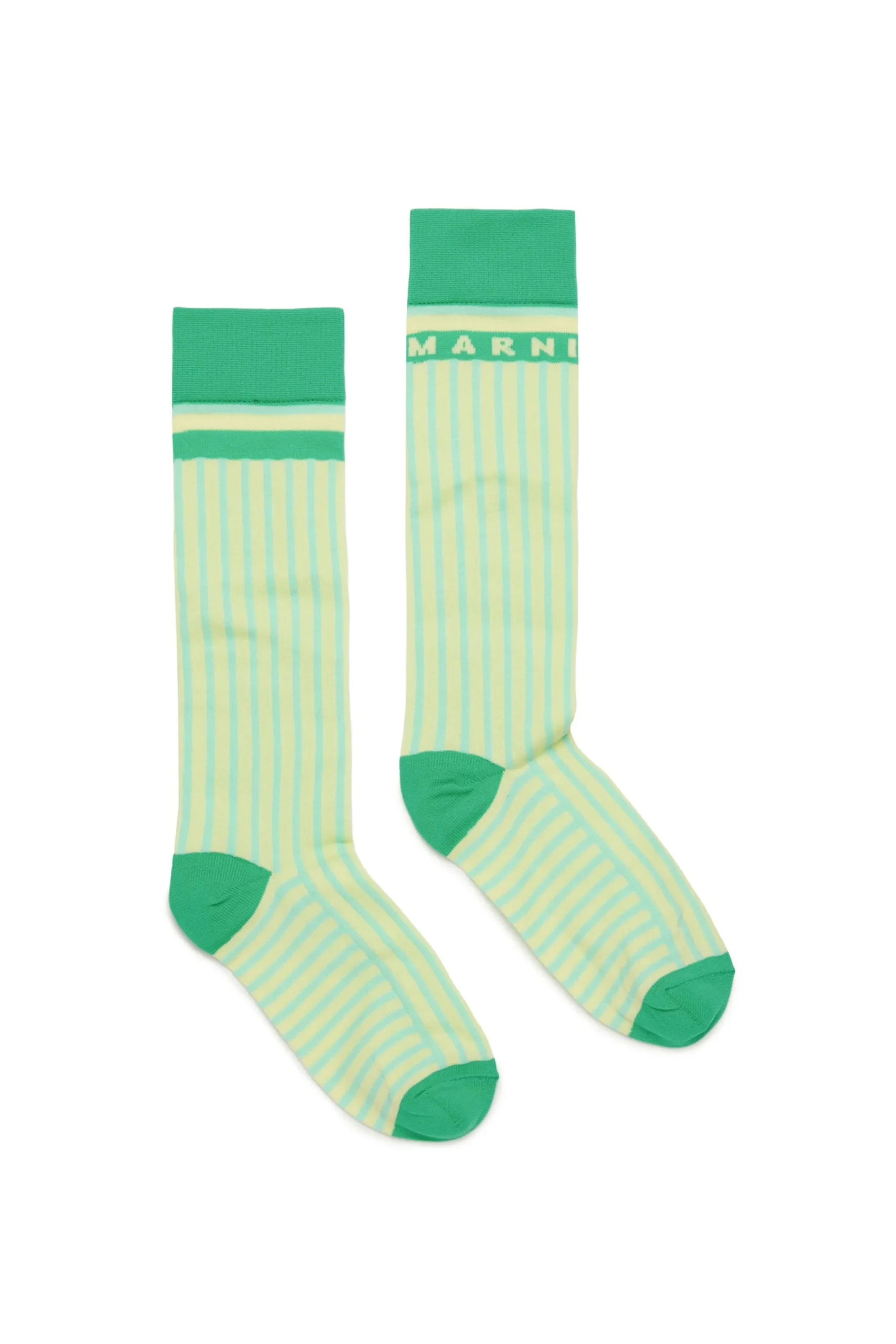 Socks>MARNI Striped nylon socks hangtag yellow