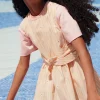 Dresses>MAX&Co. Striped poplin Disco dress cream yellow