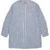 Dresses>MAX&Co. Striped poplin maxi shirt dress royal blue