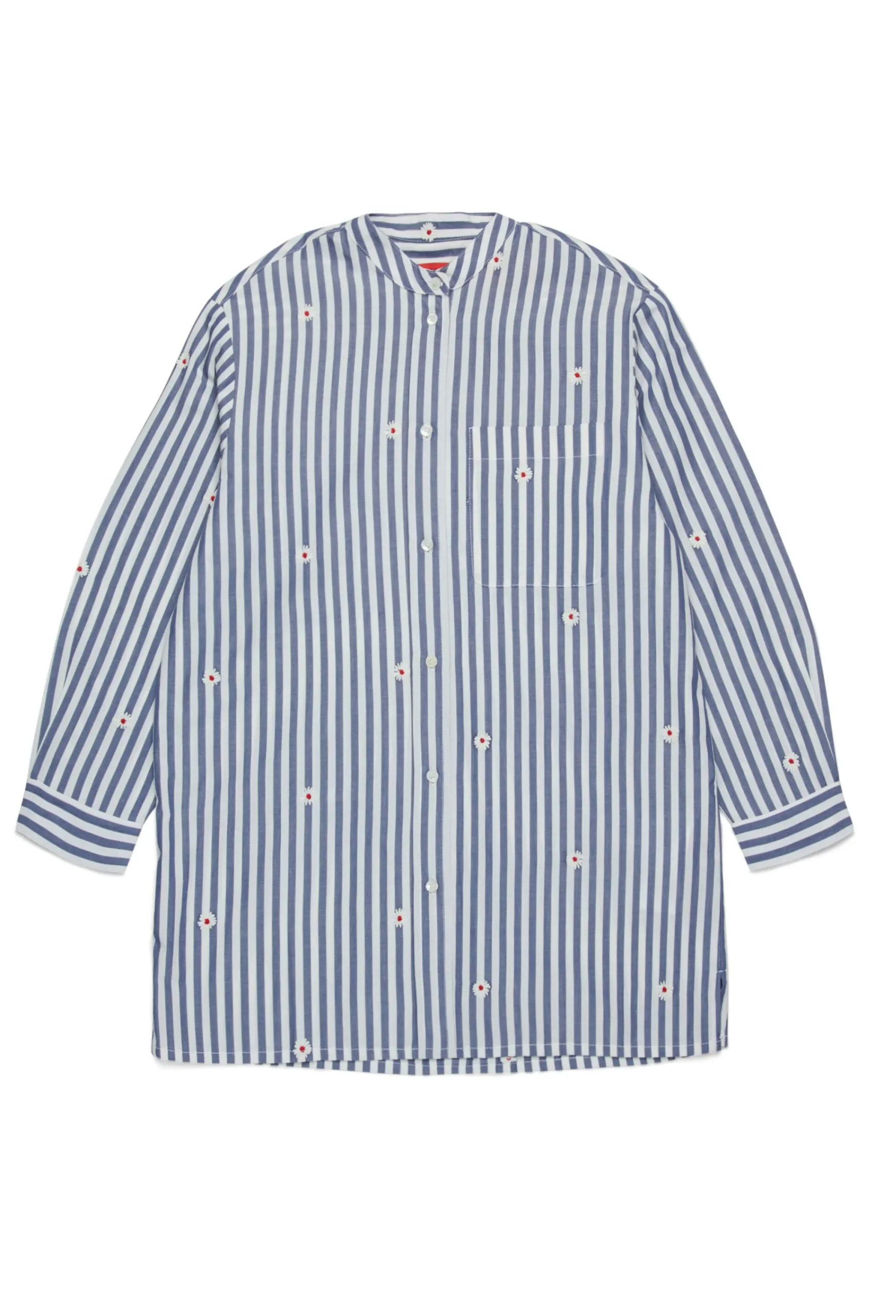 Dresses>MAX&Co. Striped poplin maxi shirt dress royal blue