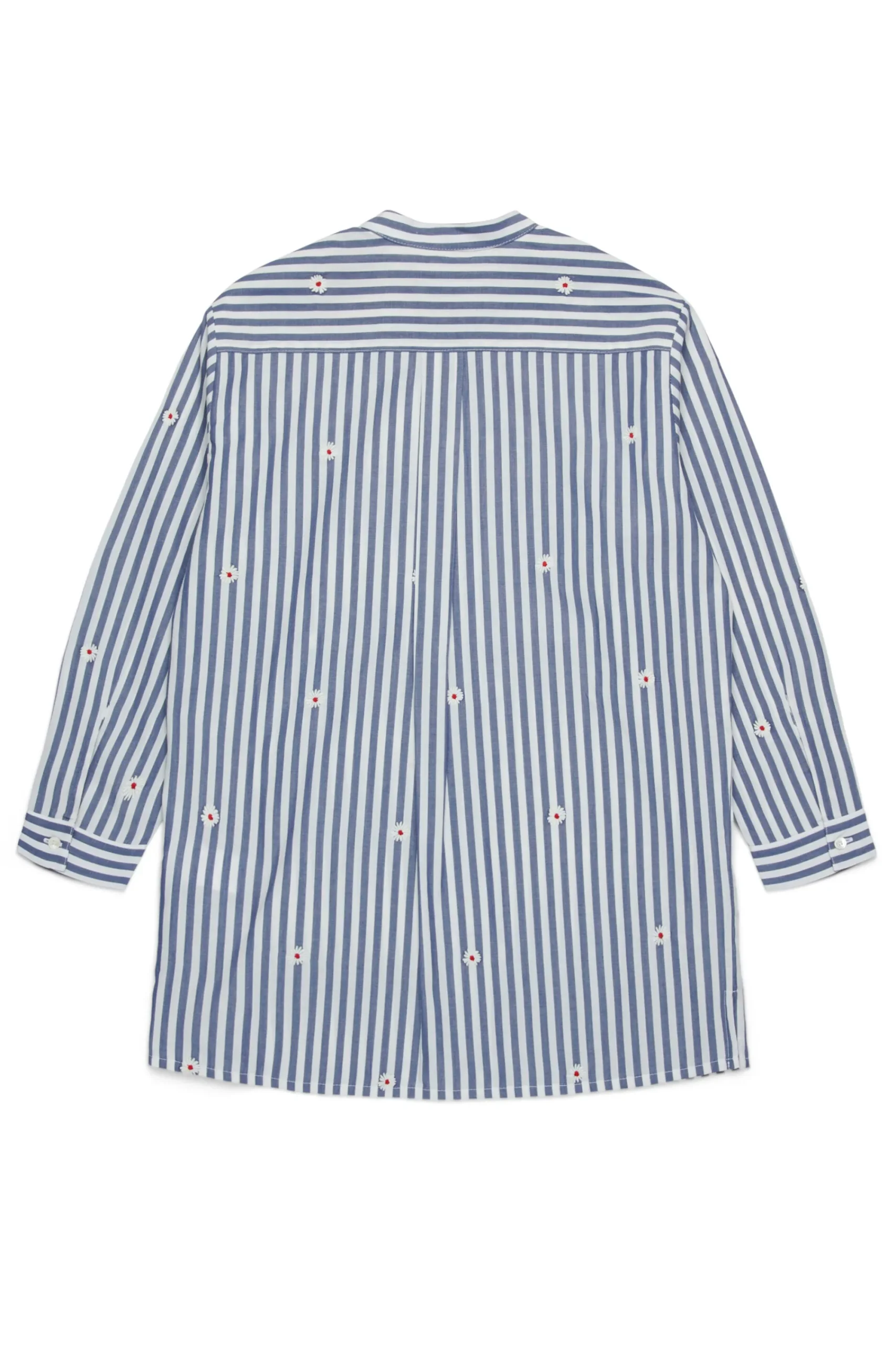 Dresses>MAX&Co. Striped poplin maxi shirt dress royal blue