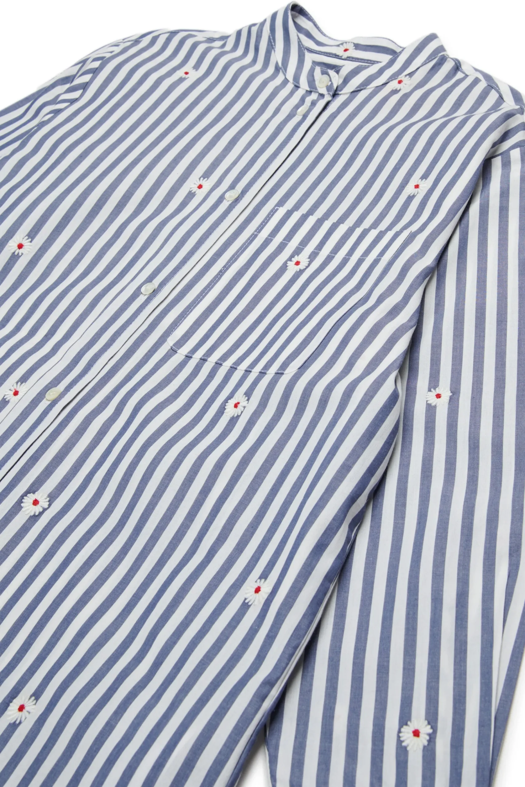 Dresses>MAX&Co. Striped poplin maxi shirt dress royal blue