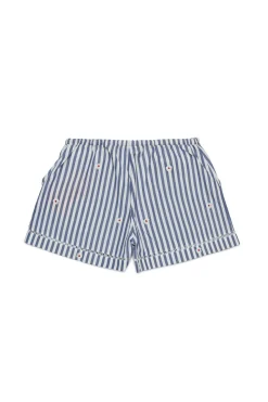 Shorts>MAX&Co. Striped poplin shorts royal blue