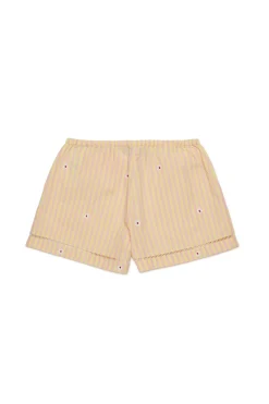 Shorts>MAX&Co. Striped poplin shorts cream yellow