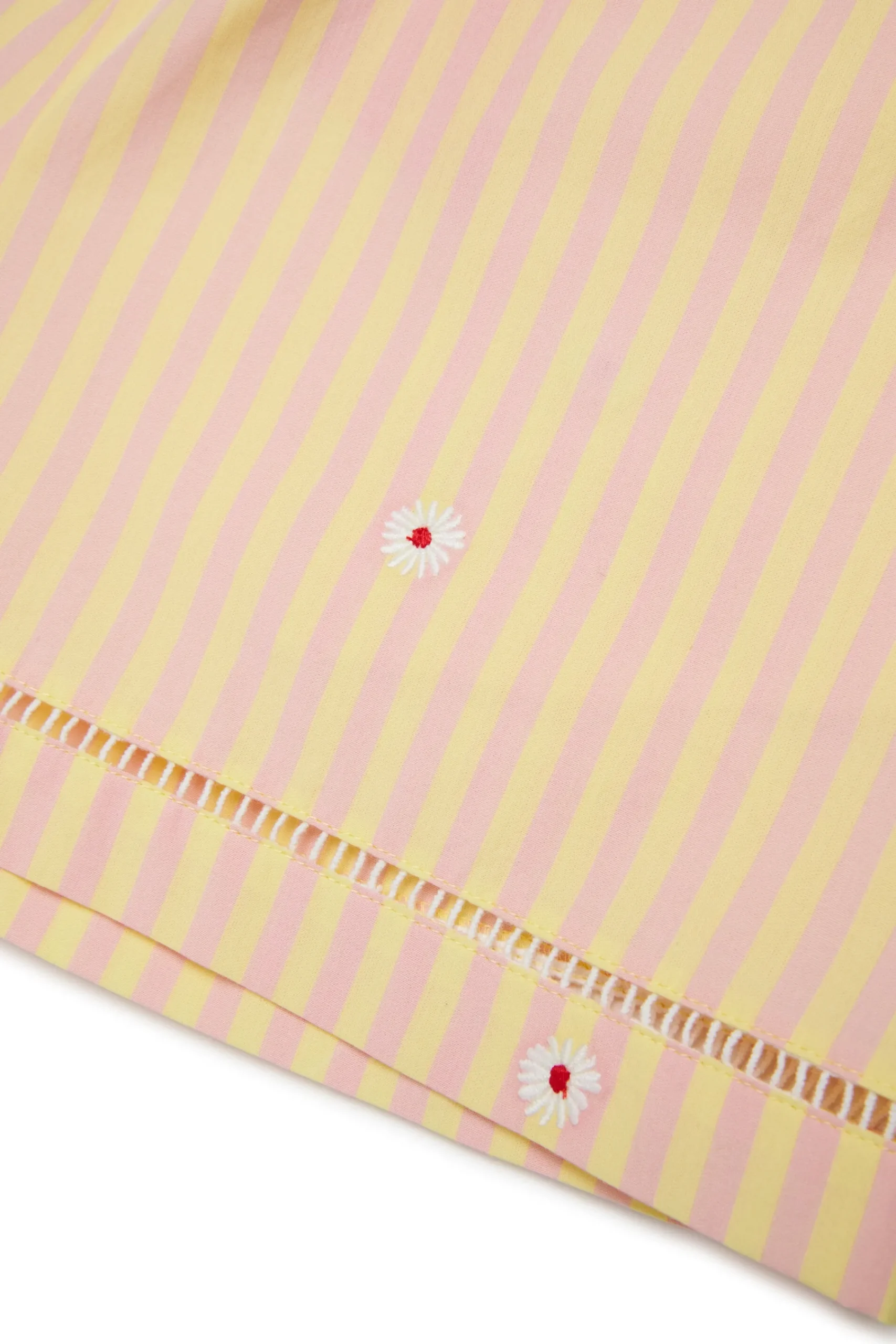 Shorts>MAX&Co. Striped poplin shorts cream yellow