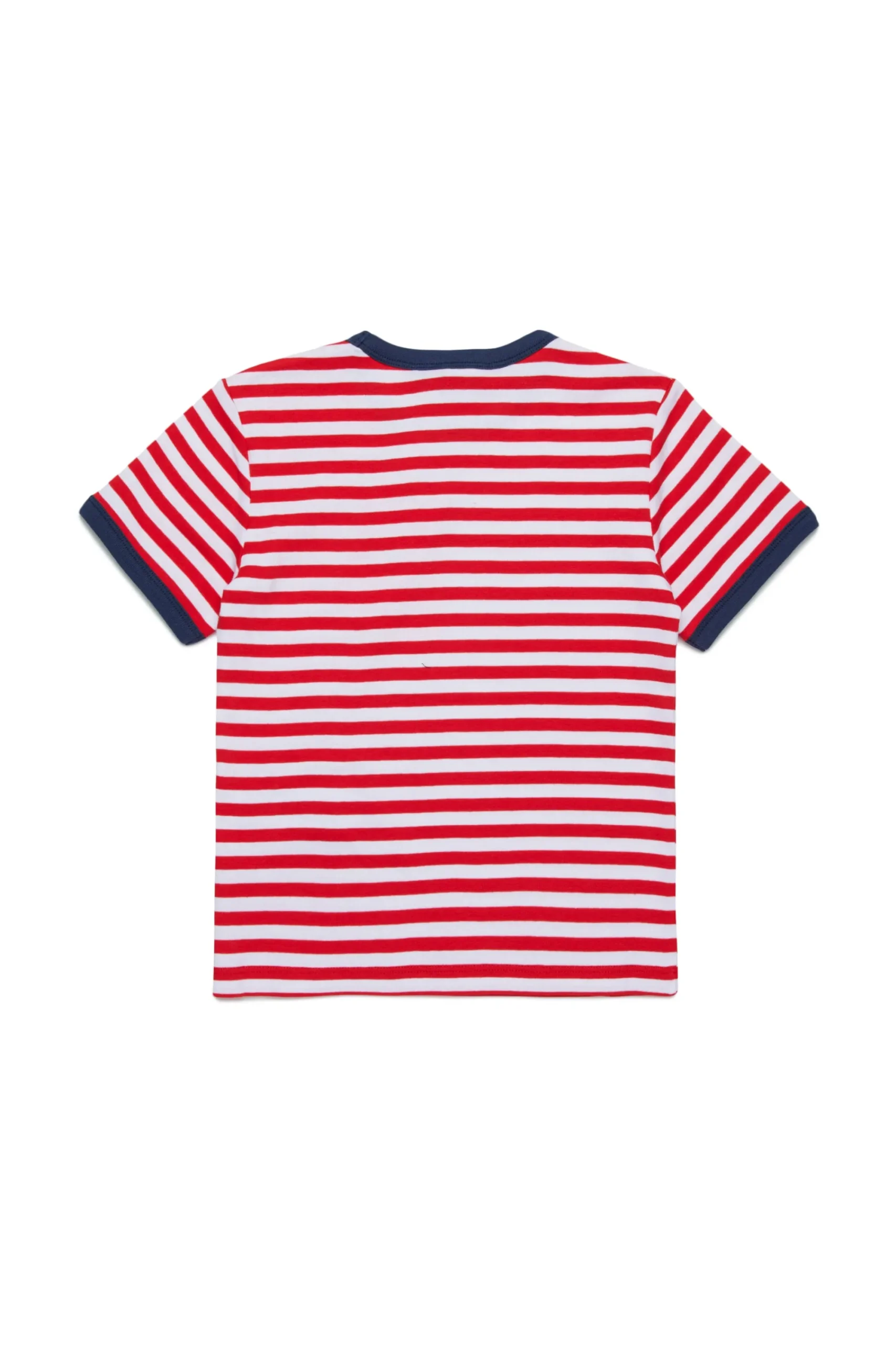 T-Shirts>MAX&Co. Striped T-shirt with logo fiery red