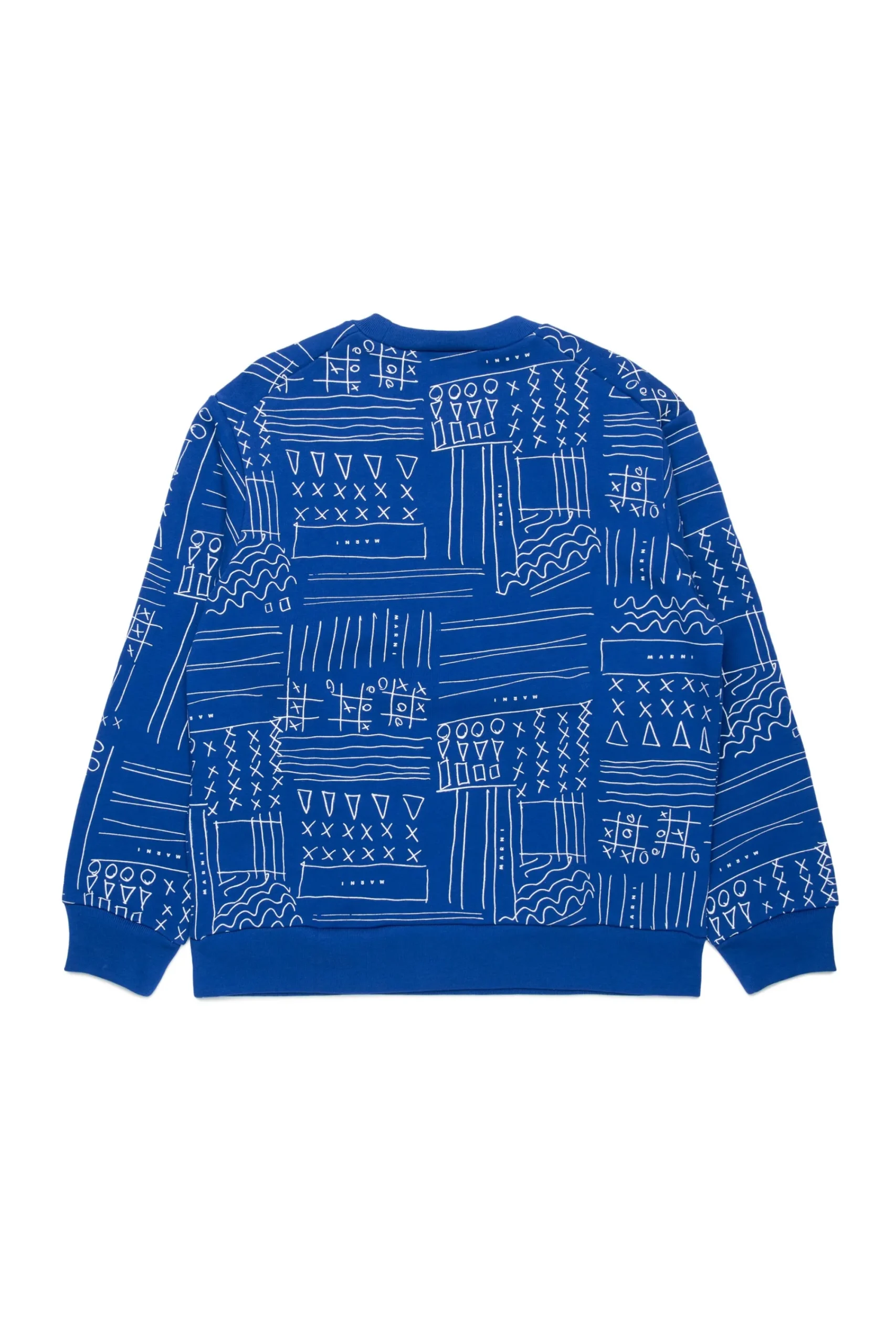 Sweatshirts | Sweatshirts>MARNI Sweatshirt with Black Board graphics blue