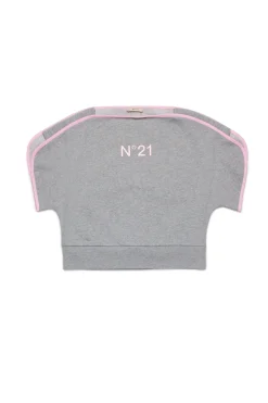 Sweatshirts | Activewear>N°21 Sweatshirt with boat neckline grey melange