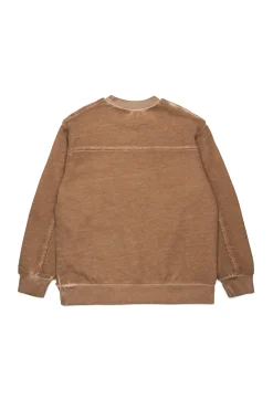 Sweatshirts>N°21 Sweatshirt with fading logo buckthorn brown