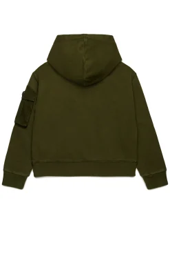 Sweatshirts | Activewear>DSQUARED2 Sweatshirt with Maple Leaf dark olive green