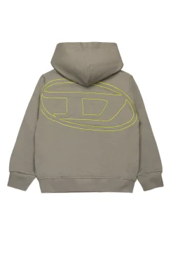 Oval D By Diesel | Oval D By Diesel>DIESEL Sweatshirt with maxi Oval D logo dark grey