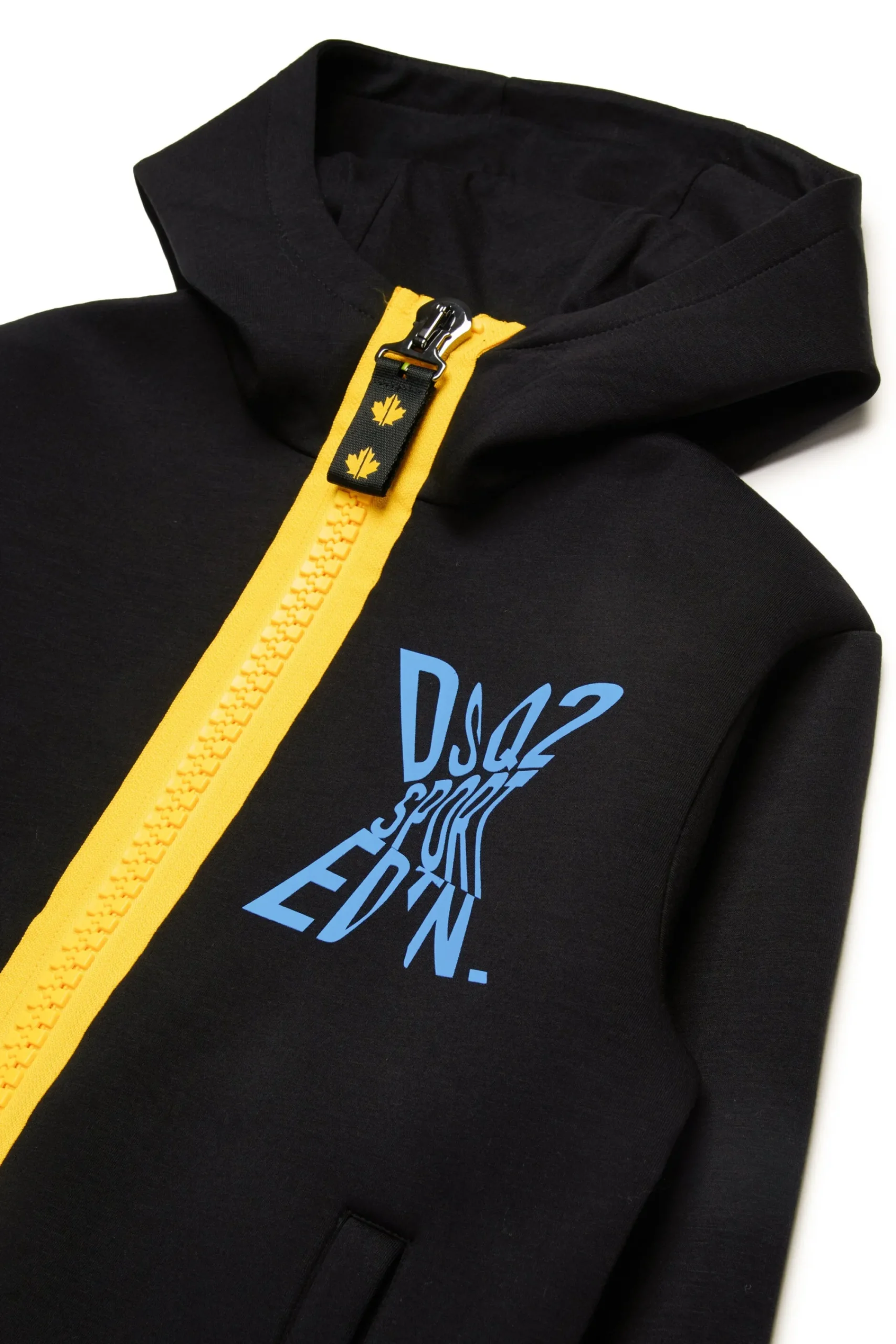 Sweatshirts | Sweatshirts>DSQUARED2 Sweatshirt with maxi zip black