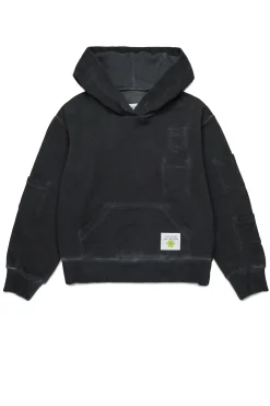 Sweatshirts | Sweatshirts>MM6 MAISON MARGIELA Sweatshirt with pockets and Happy Star graphics black