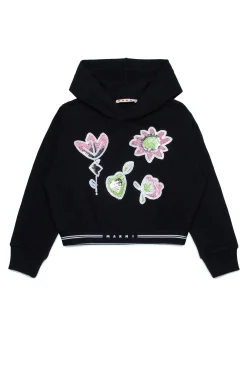 Sweatshirts>MARNI Sweatshirt with sequined flowers black