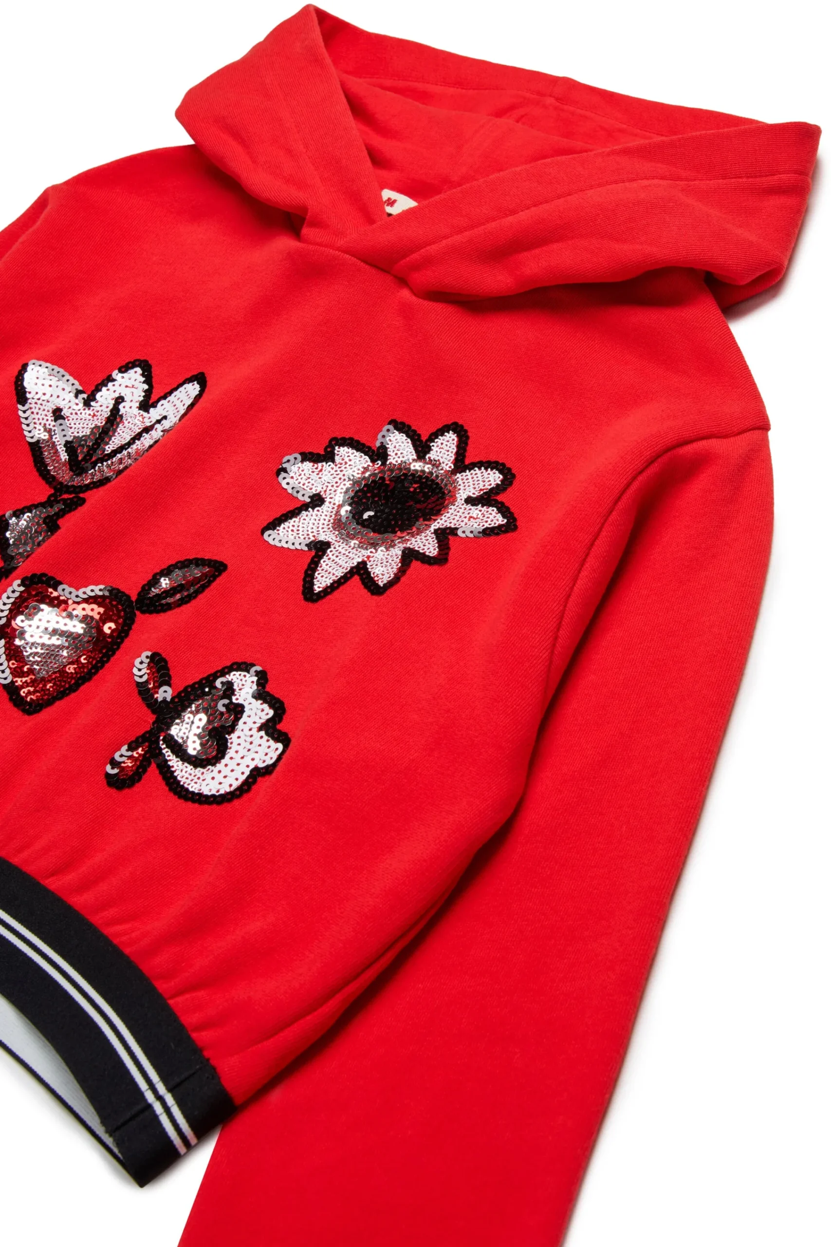 Sweatshirts>MARNI Sweatshirt with sequined flowers red