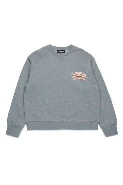 Sweatshirts | Activewear>DSQUARED2 Sweatshirt with Surf Club Patch dark grey melange