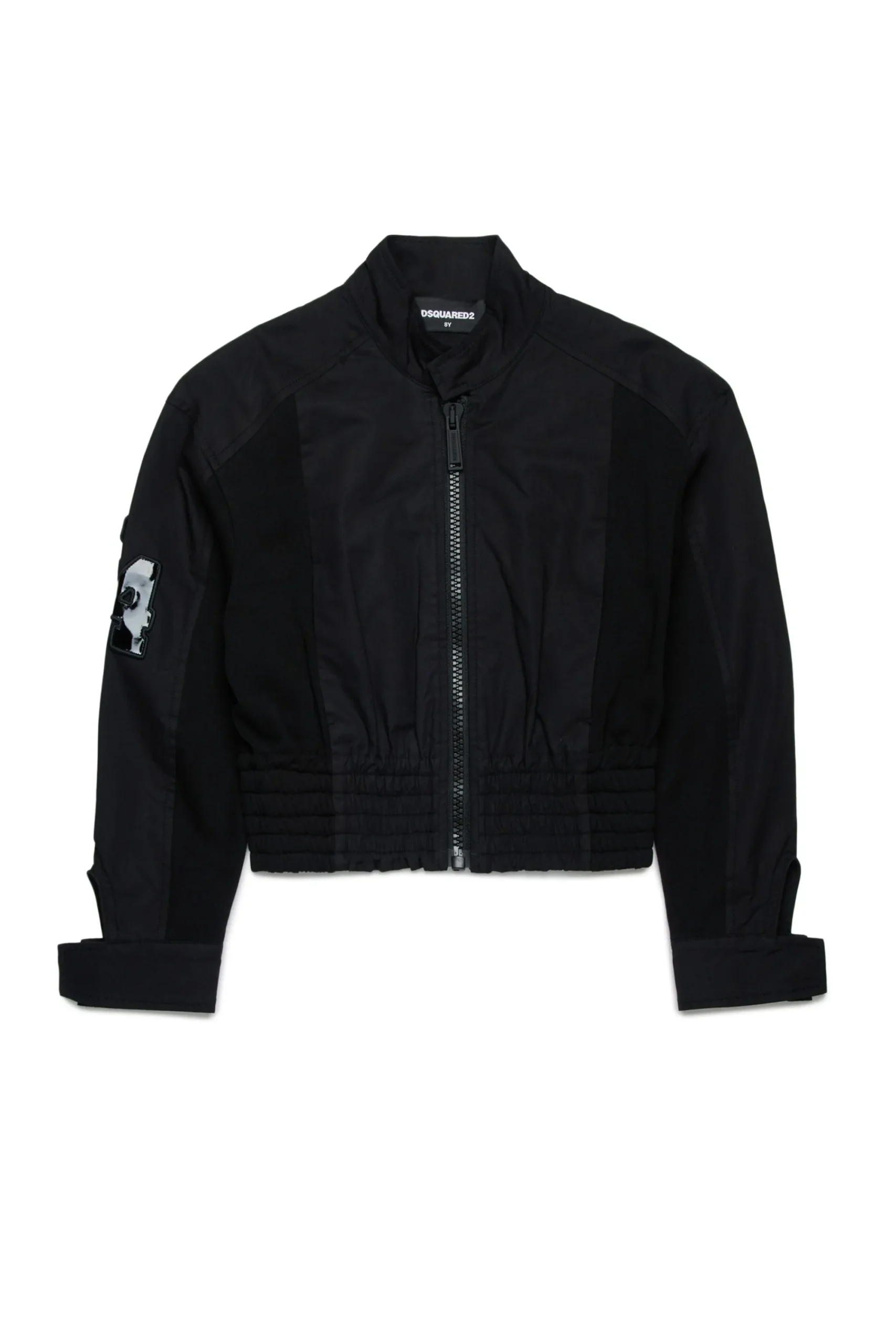 Jackets And Padded Jackets | Logomania>DSQUARED2 Technical cotton branded jacket black