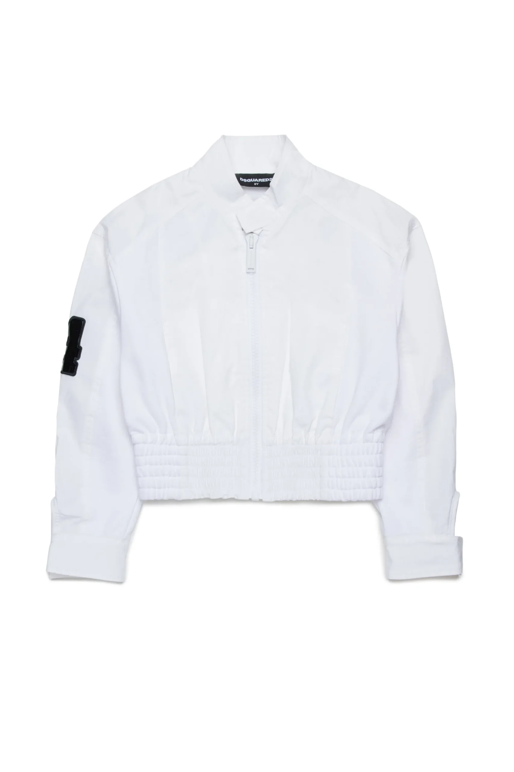 Jackets And Padded Jackets | Logomania>DSQUARED2 Technical cotton branded jacket white