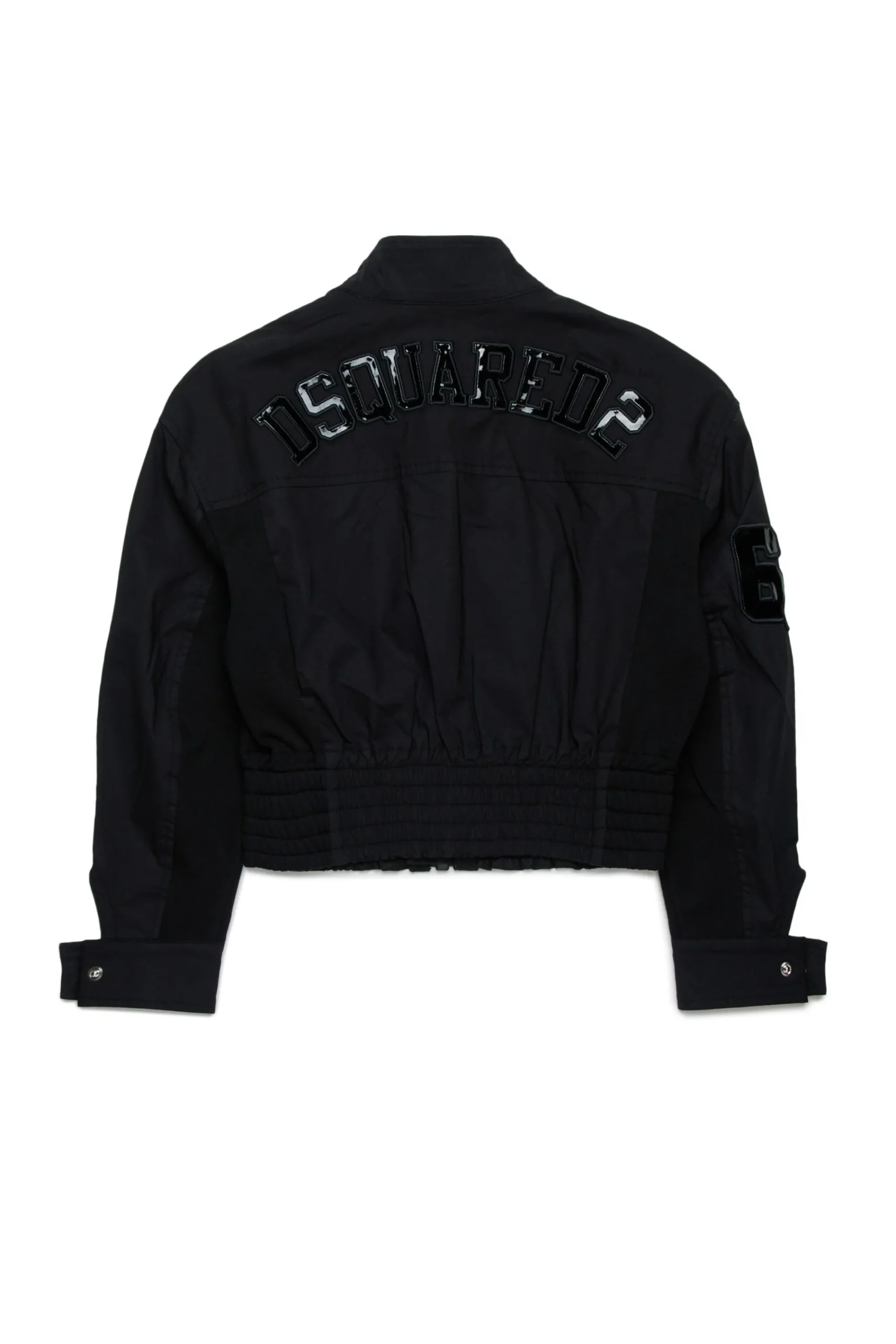 Jackets And Padded Jackets | Logomania>DSQUARED2 Technical cotton branded jacket black