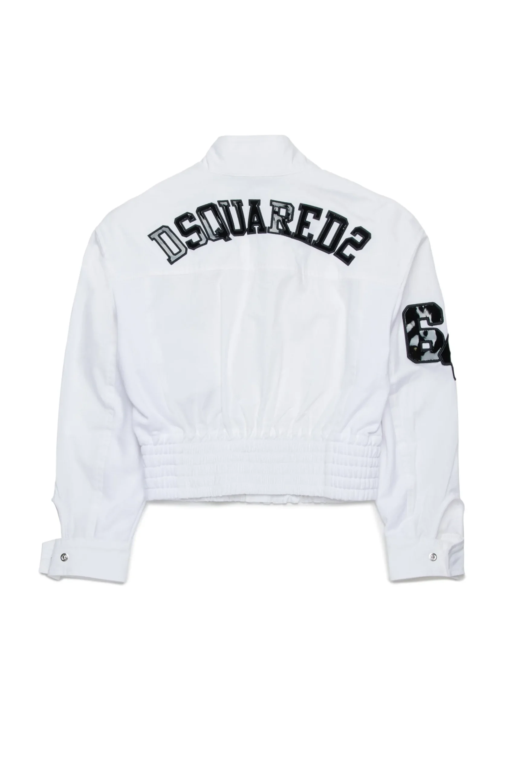 Jackets And Padded Jackets | Logomania>DSQUARED2 Technical cotton branded jacket white