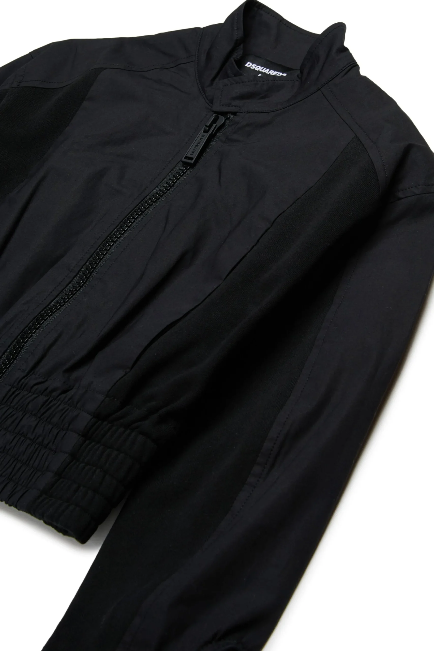 Jackets And Padded Jackets | Logomania>DSQUARED2 Technical cotton branded jacket black