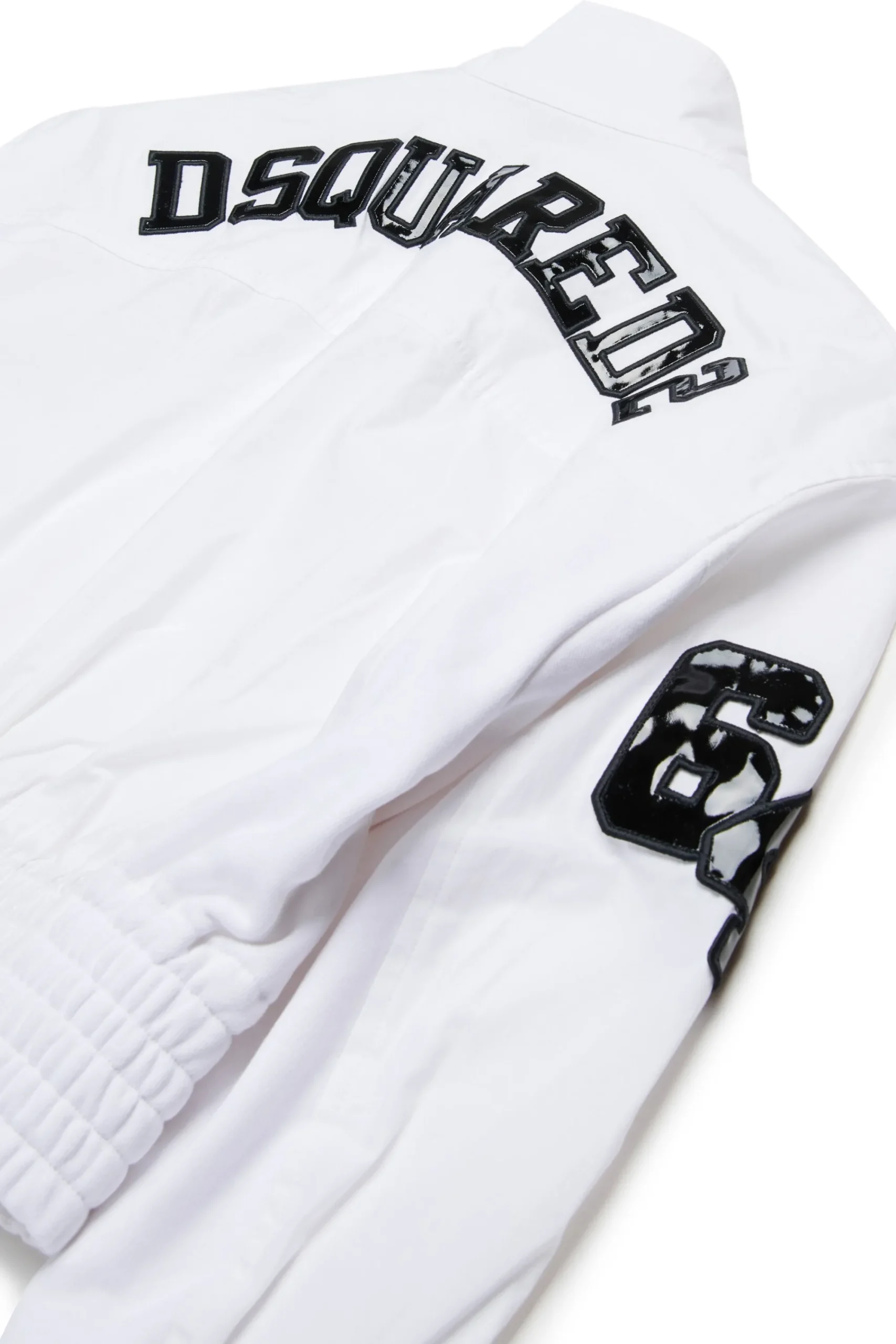 Jackets And Padded Jackets | Logomania>DSQUARED2 Technical cotton branded jacket white