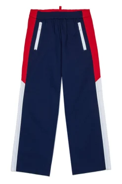Pants | Activewear>DSQUARED2 Technical cotton tennis pants dark blue