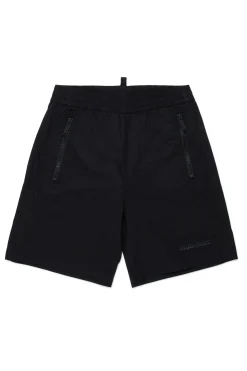 Shorts | Activewear>DSQUARED2 Technical cotton tennis shorts black