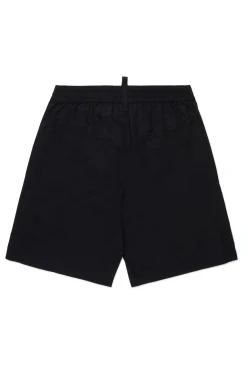 Shorts | Activewear>DSQUARED2 Technical cotton tennis shorts black