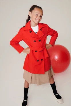 Jackets And Padded Jackets>MAX&Co. Technical cotton trench coat fiery red