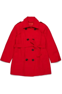 Jackets And Padded Jackets>MAX&Co. Technical cotton trench coat fiery red