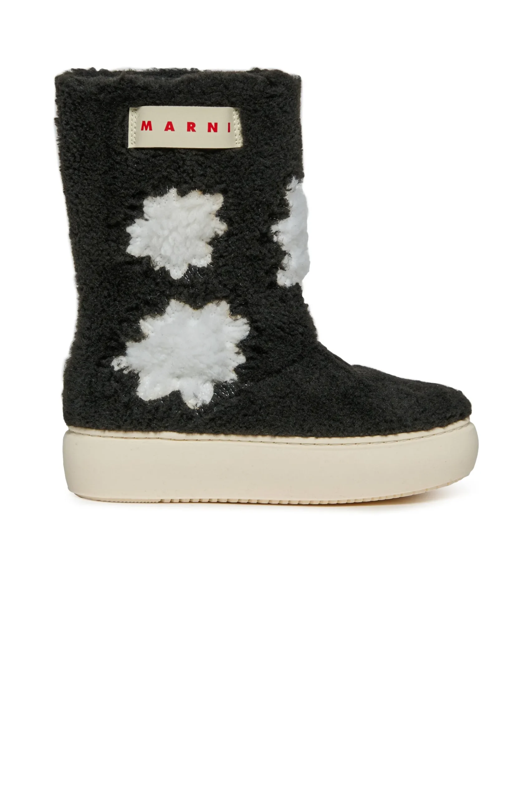 Boots And Combat Boots | Boots And Combat Boots>MARNI Teddy midi boots with stars black