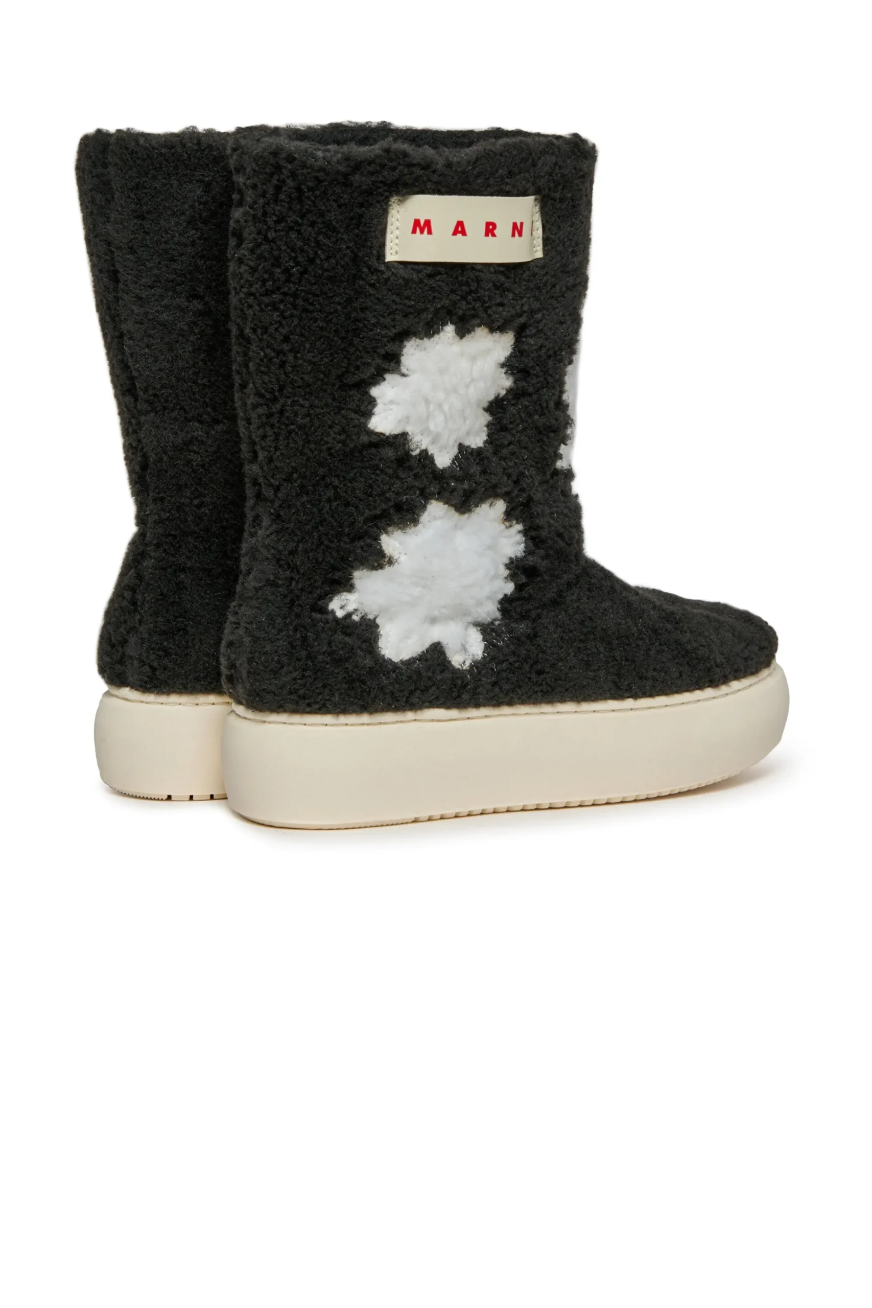 Boots And Combat Boots | Boots And Combat Boots>MARNI Teddy midi boots with stars black