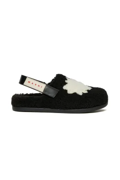 Slippers And Sandals | Slippers And Sandals>MARNI Teddy mules with star black