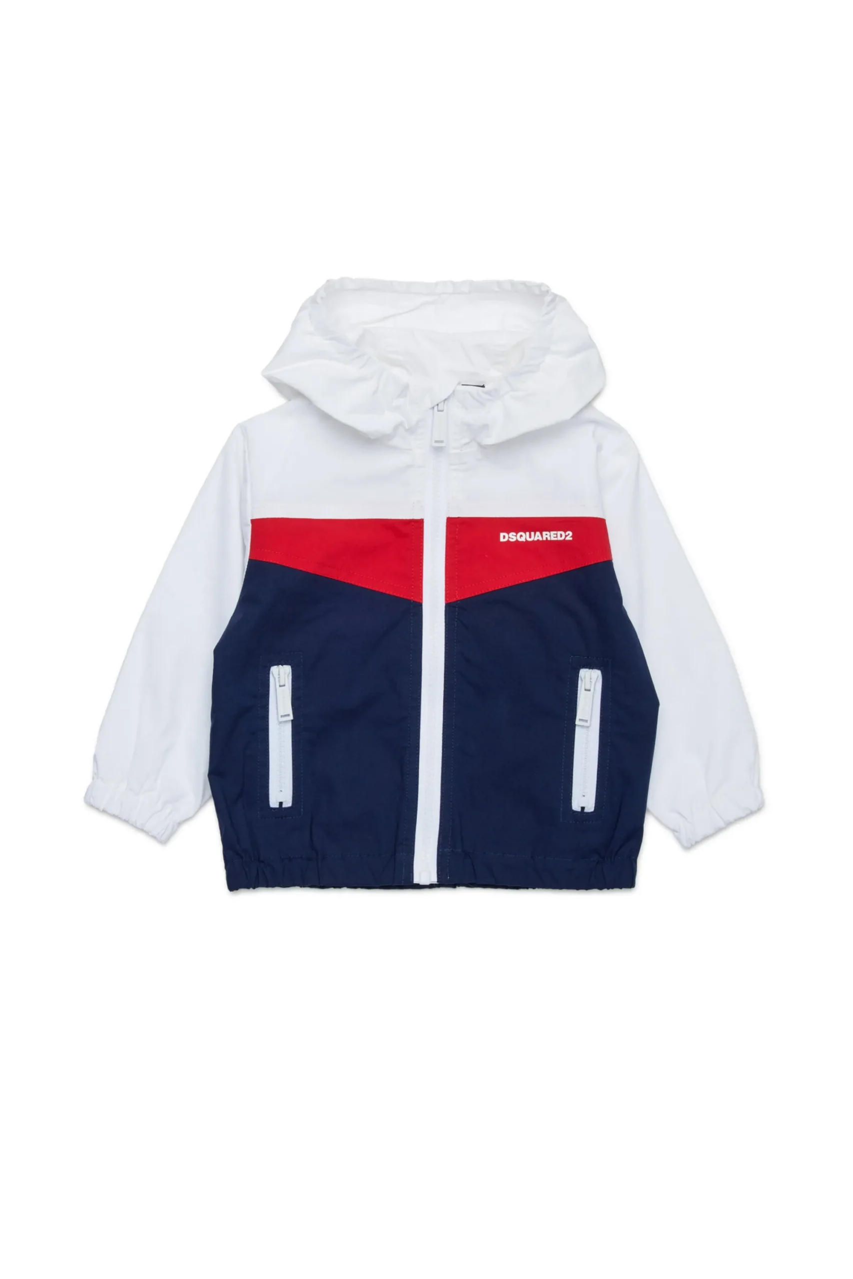 Jackets And Padded Jackets | Activewear>DSQUARED2 Tennis-style colourblock windbreaker jacket dark blue