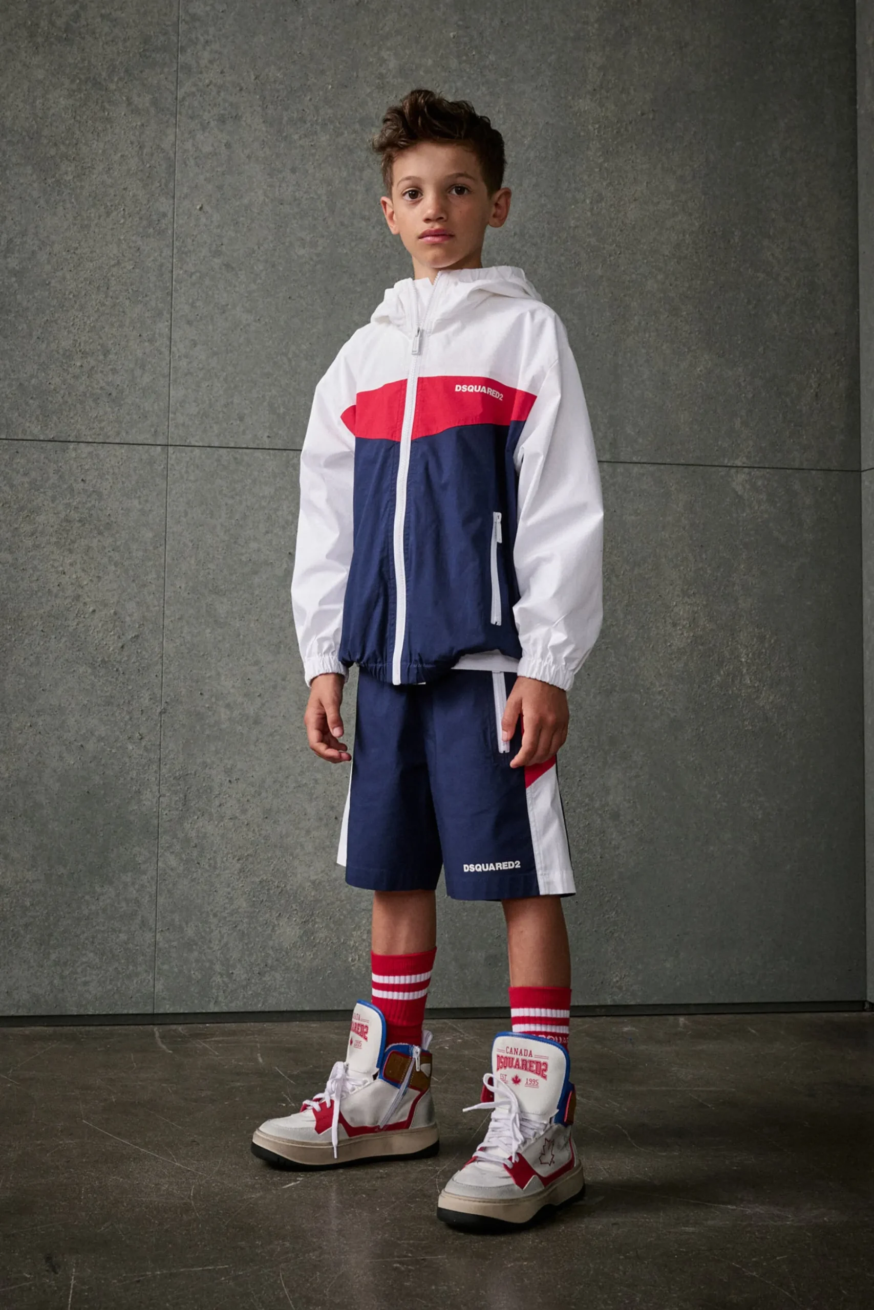 Jackets And Padded Jackets | Activewear>DSQUARED2 Tennis-style windbreaker jacket dark blue