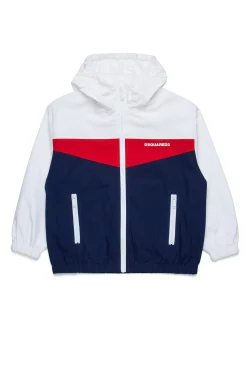 Jackets And Padded Jackets | Activewear>DSQUARED2 Tennis-style windbreaker jacket dark blue