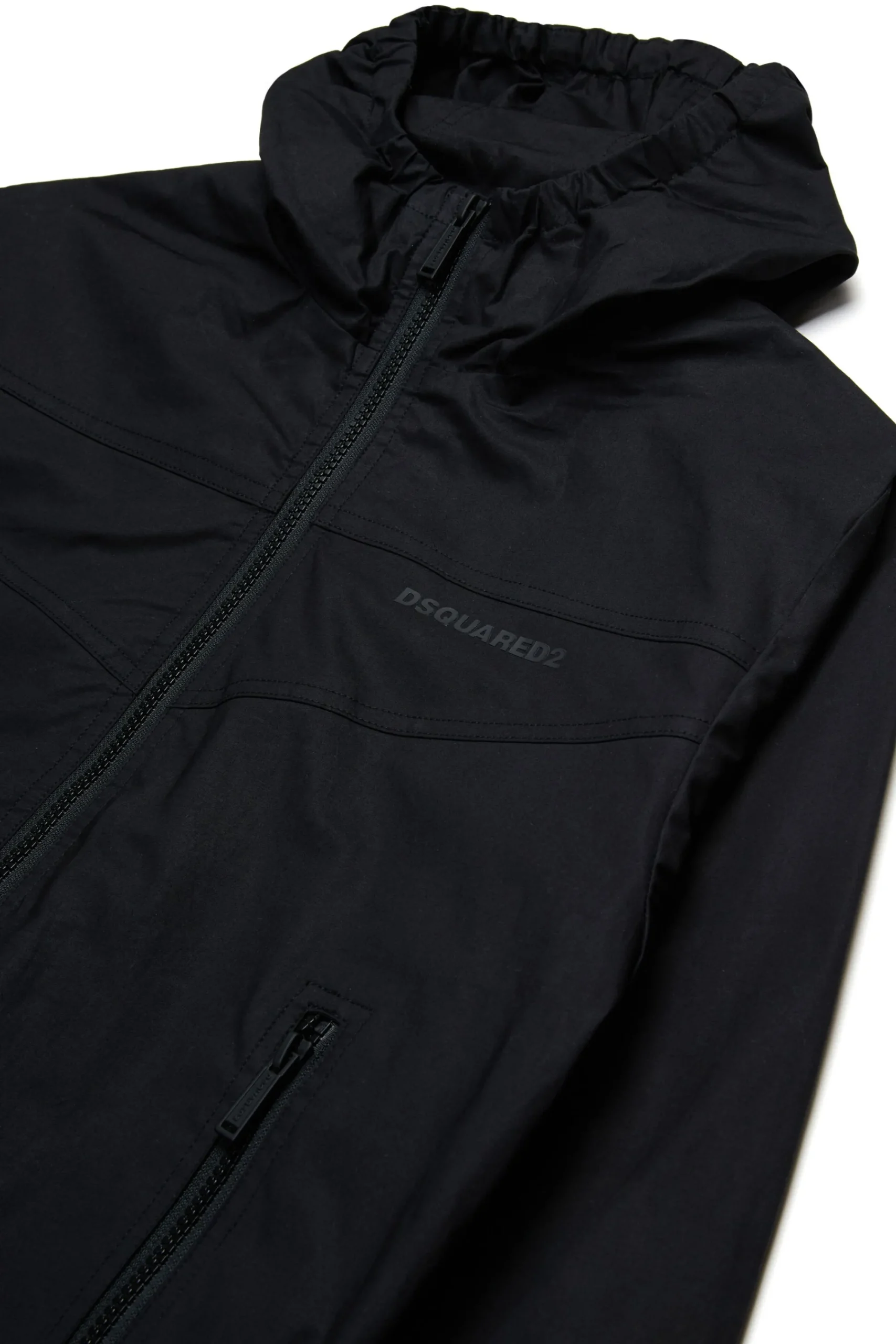 Jackets And Padded Jackets | Activewear>DSQUARED2 Tennis-style windbreaker jacket black