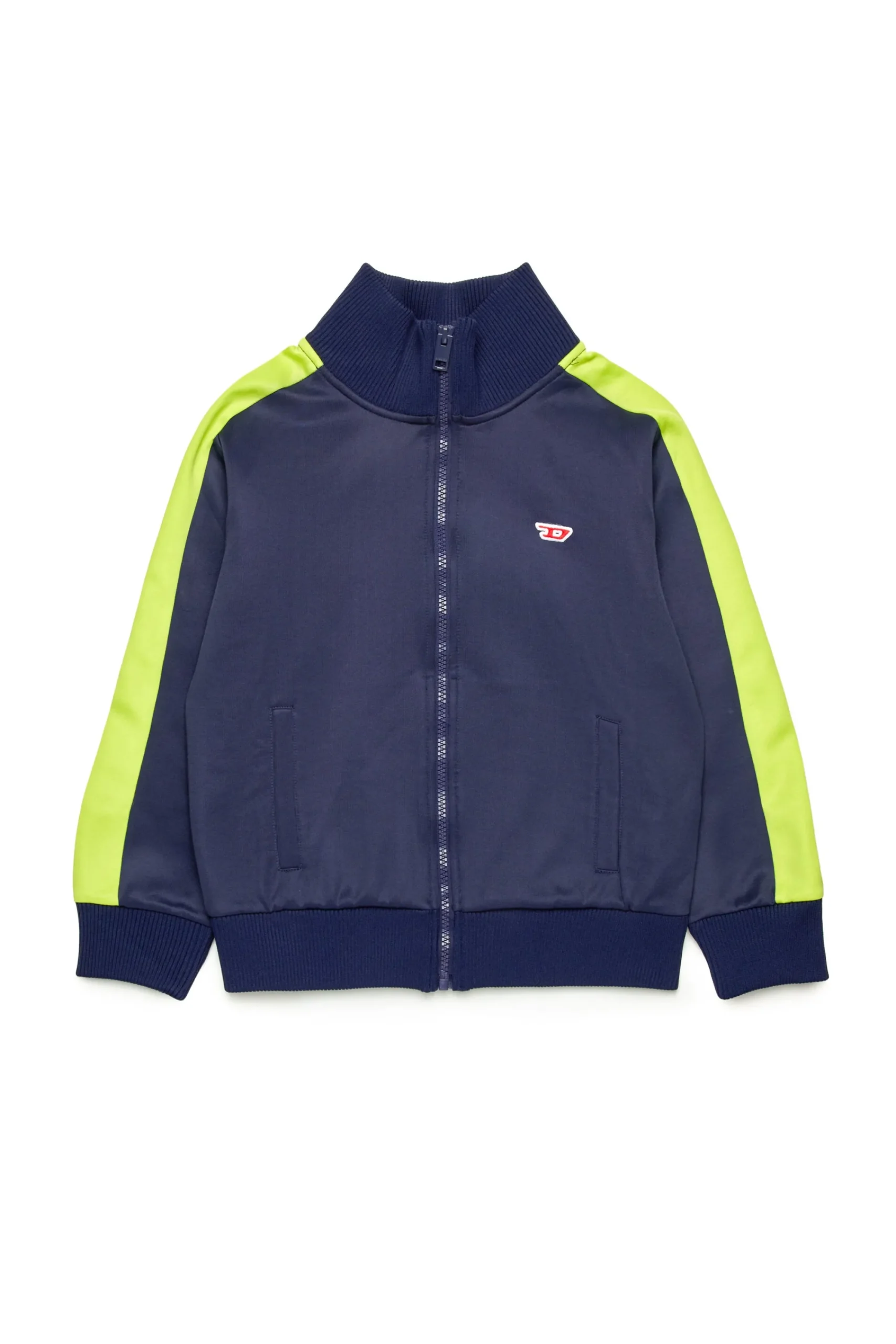 Activewear | Activewear>DIESEL Triacetate effect colorblock sweatshirt blue peacoat