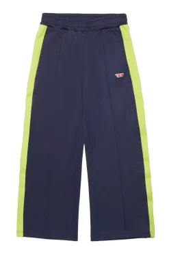 Activewear | Activewear>DIESEL Triacetate effect colorblock pants blue peacoat