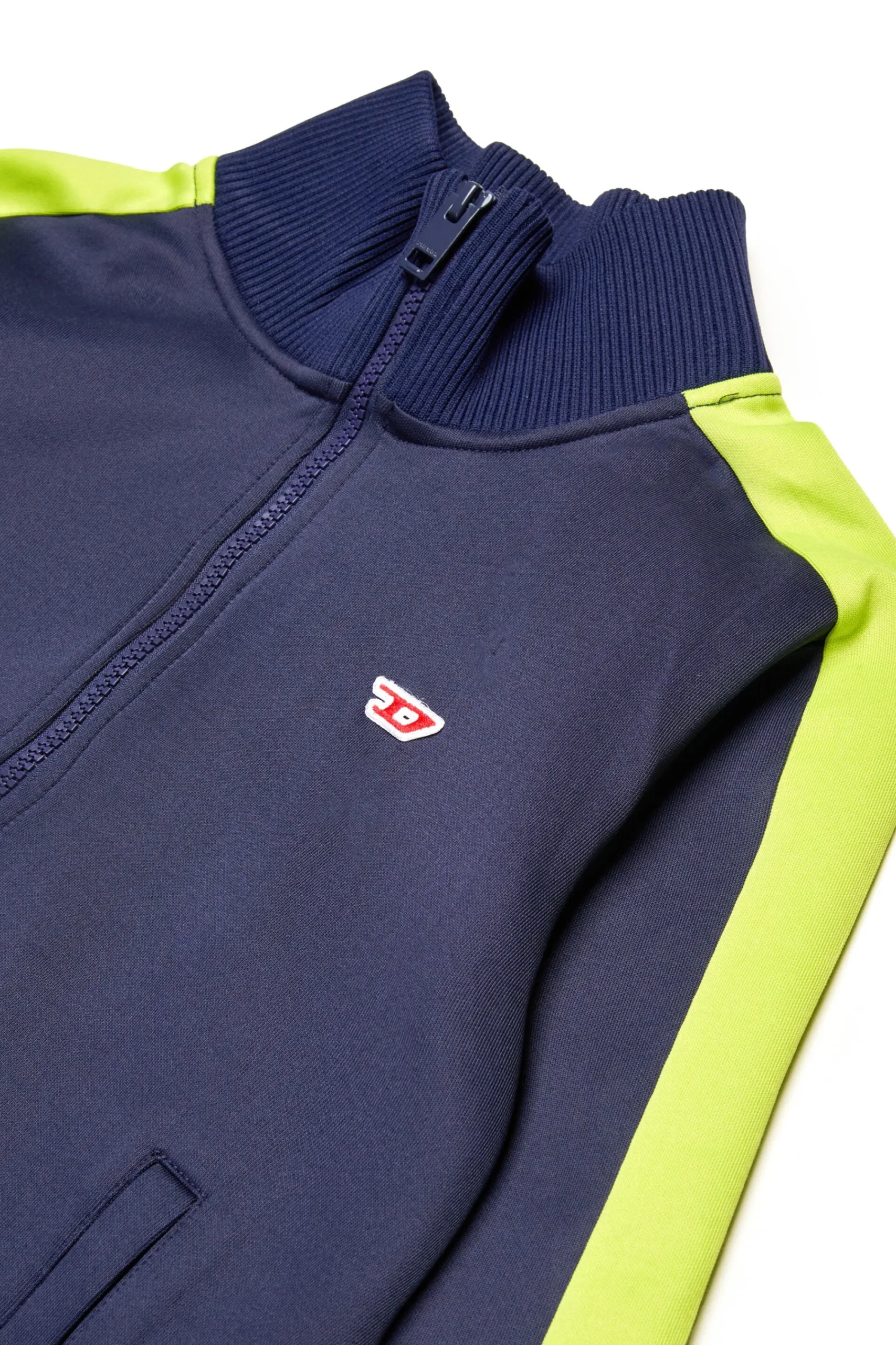 Activewear | Activewear>DIESEL Triacetate effect colorblock sweatshirt blue peacoat