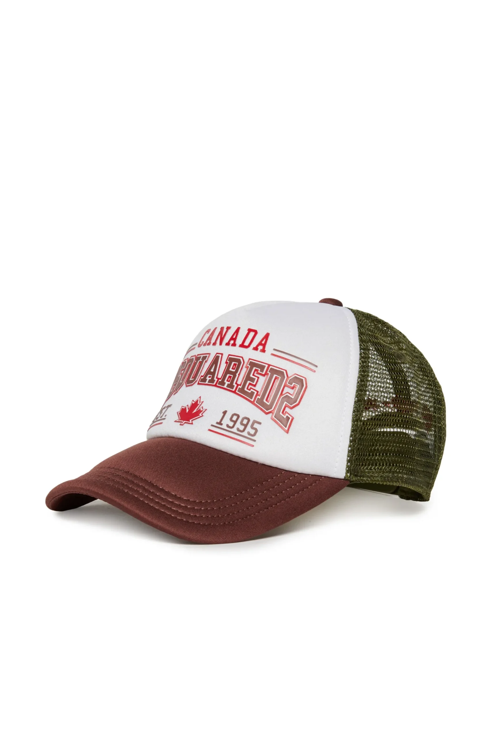 Hats And Caps | Logomania>DSQUARED2 Trucker hat with Canada graphics dachshund brown