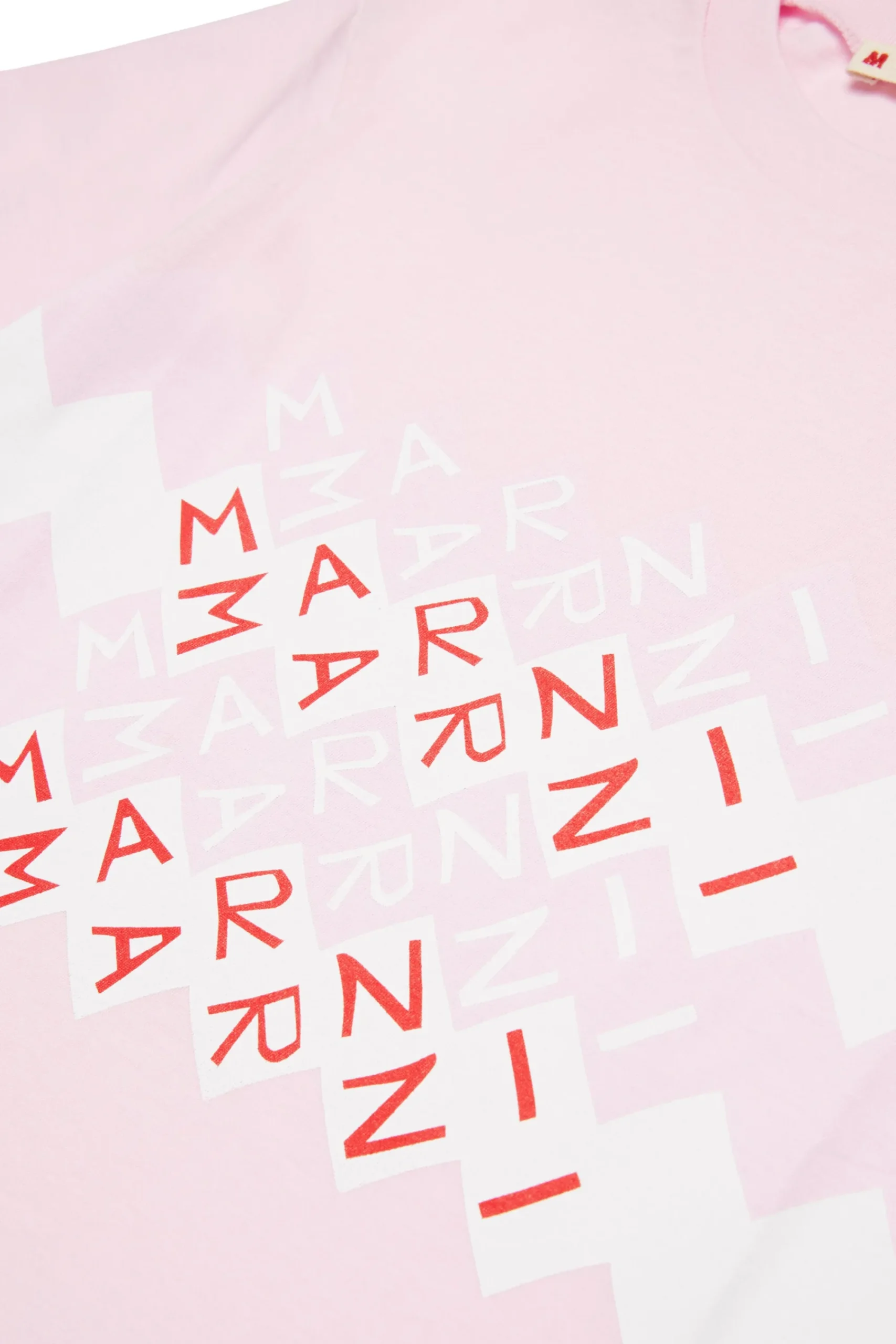 T-Shirts | T-Shirts>MARNI T-shirt branded with Promenade logo light pink