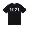 T-Shirts | T-Shirts>N°21 T-shirt in jersey with logo black