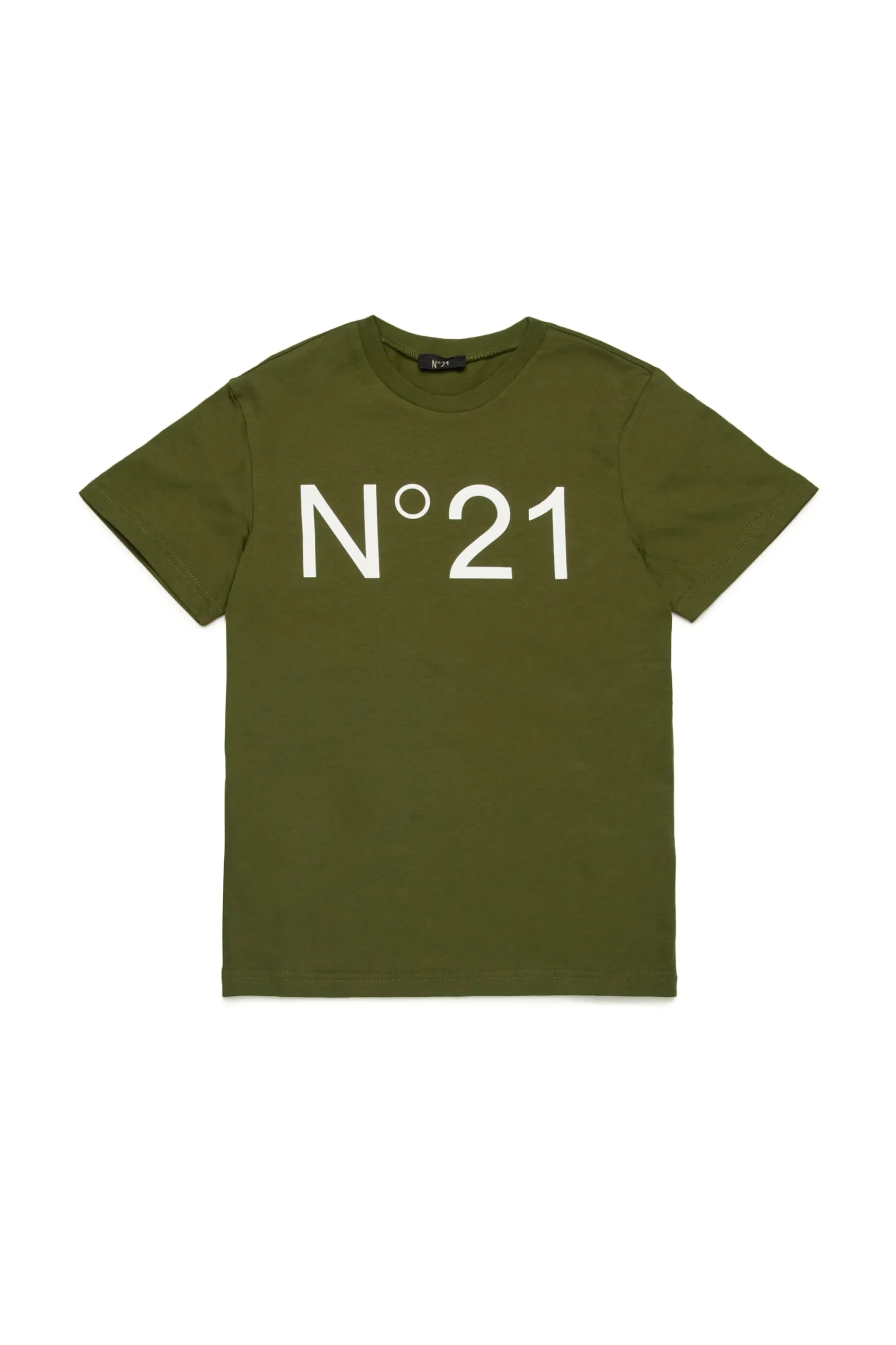 T-Shirts | Activewear>N°21 T-shirt in jersey with logo military green