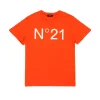 T-Shirts | Activewear>N°21 T-shirt in jersey with logo deep orange